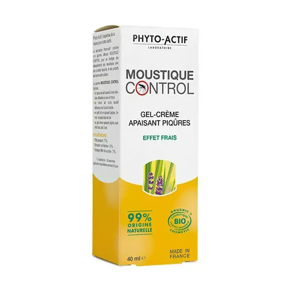 Phyto-Actif Moustique Control Gel Crème Apaisant Piqûres Bio 40Ml