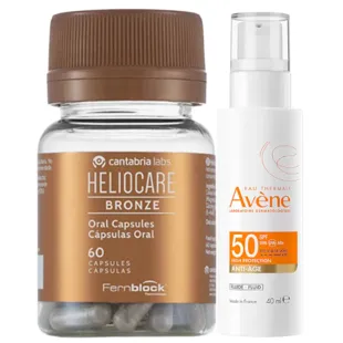 Heliocare Bronze 60 Capsules + Avène Anti-Aging Fluid SPF50 40 ml