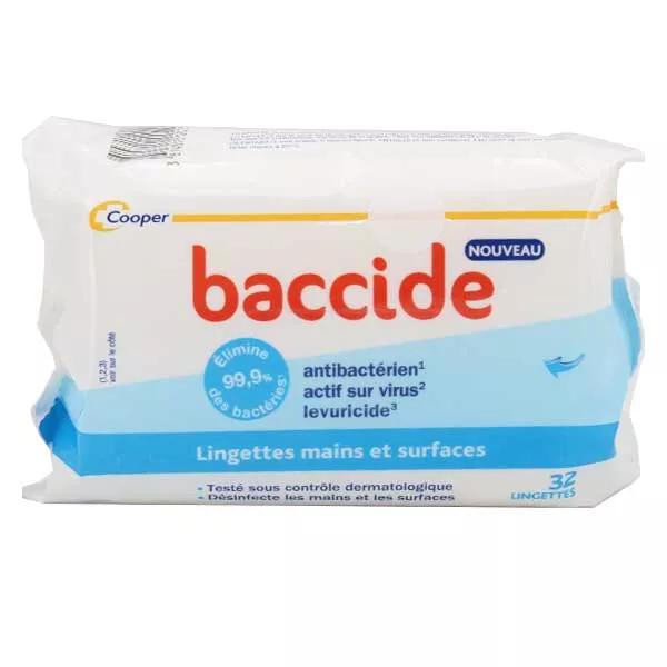 Baccide Lingettes Mains et Surfaces 32 lingettes