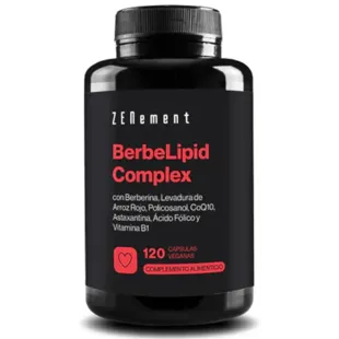 ZENement Berbelipid Complex + Berberine, Red Rice Yeast, Policosanol, CoQ10, Astaxanthin, Folic Acid and Vit. B1 120 Capsules