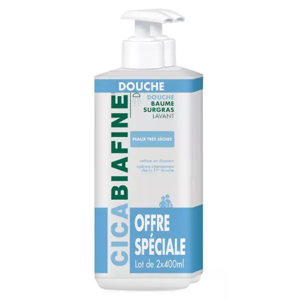 Cicabiafine shower balm moisturizer amount Lot of 2 x 400ml