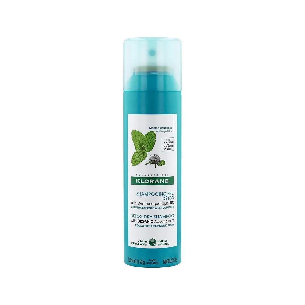 Klorane Shampoo Secco alla Menta Acquatica Bio Anti-inquinamento e Detox 150 ml