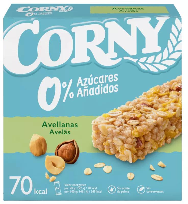 Barre Corny Noisettes Sans Sucre Ajouté 6x20 gr