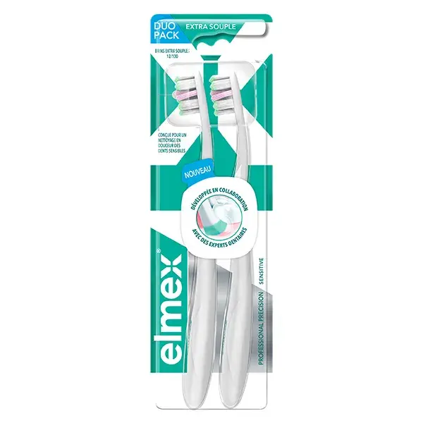 Elmex Brosse à Dents Professional Precision Sensitive Lot de 2