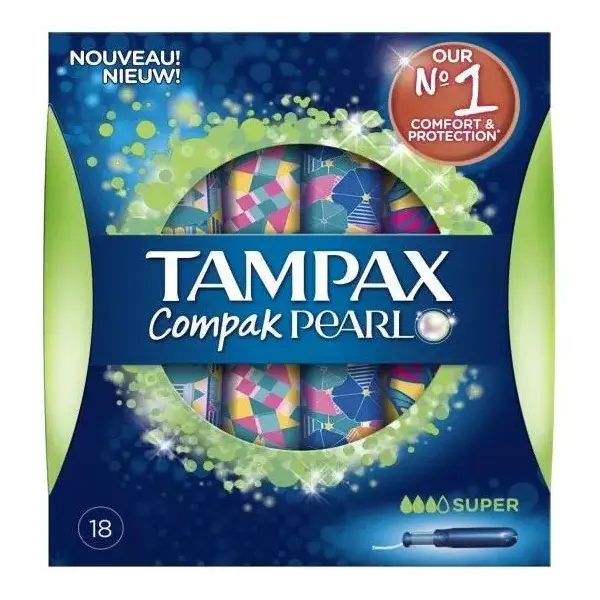 Perlas de Tampax Compak super 8 cojines