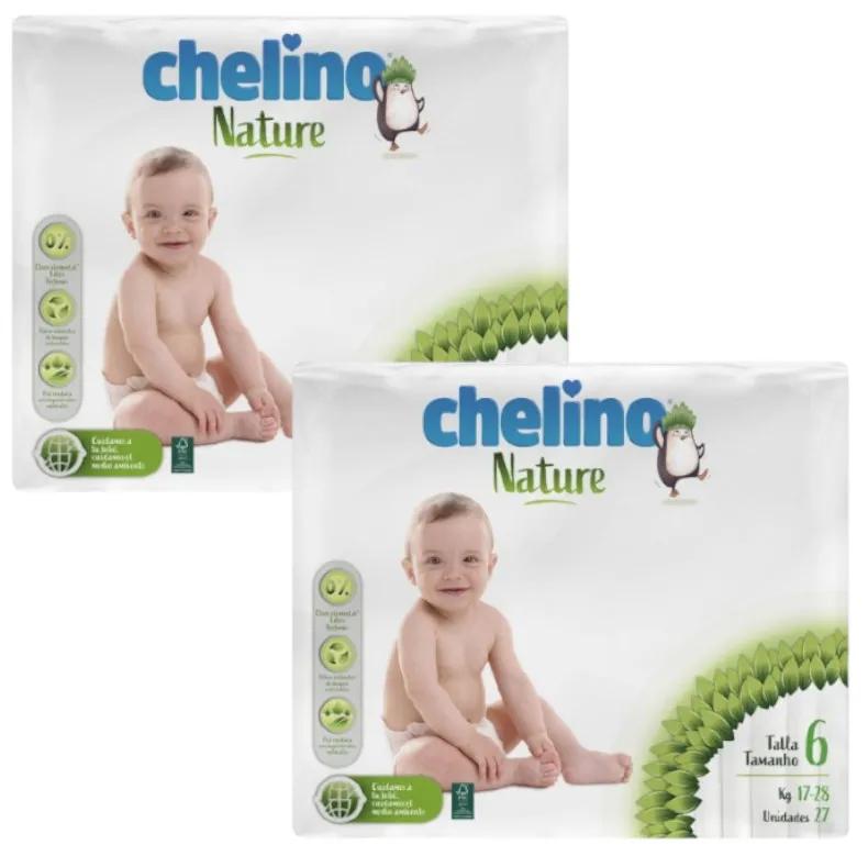 Chelino Nature Luiers Maat 6 (17-28 Kg) 2x27 stuks