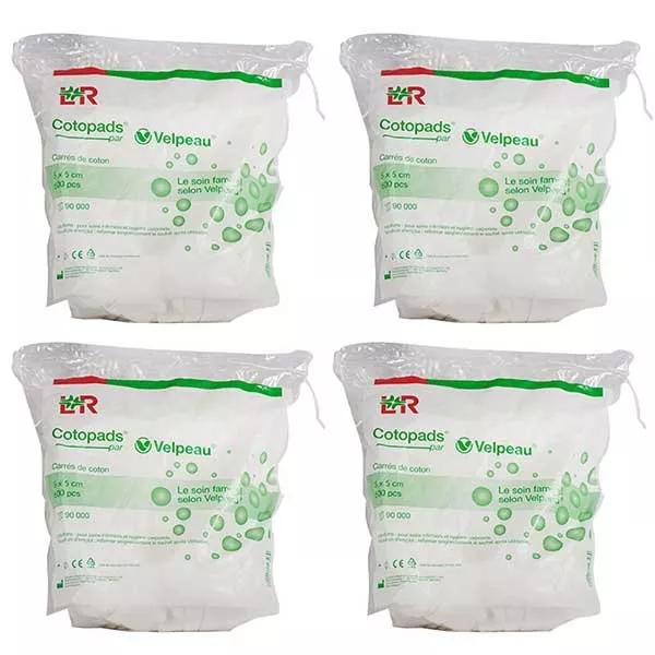 Velpeau Cotopads Quadrati di cotone Non Sterile  5 x 5cm Lotto di 4 x 500 unità