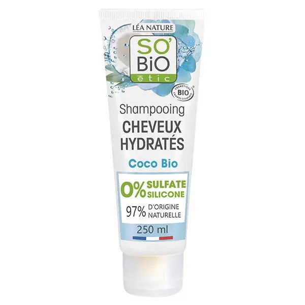 So'Bio Étic Cheveux Hydratés Shampoing Coco & Acide Hyaluronique Bio 250ml