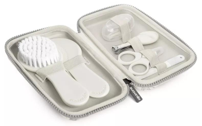 Suavinex Toiletry Bag Manicure Set for Babies Gray +0m