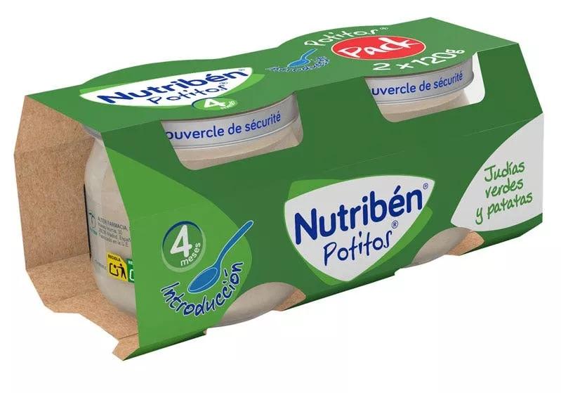 Nutribén Potito Judías Verdes y Patatas +4m 2x120 gr