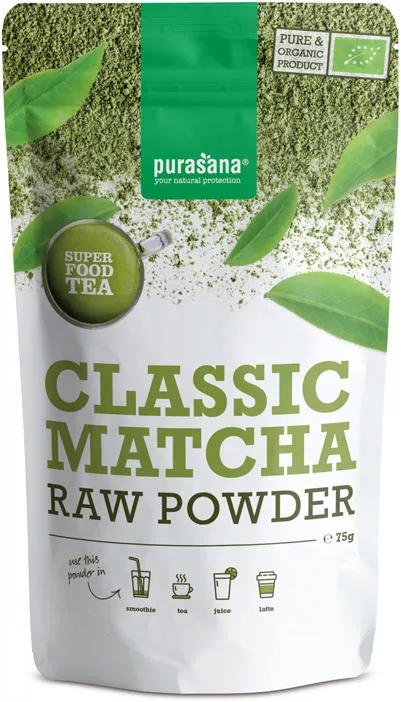 Purasana Chá Vegan Matcha Clássico em pó Bio 75 gr