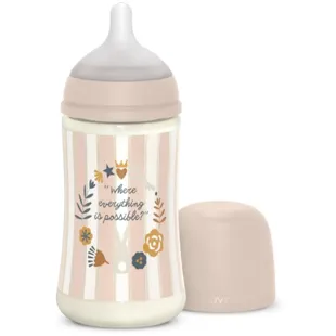 Suavinex Wonderland Medium Flow Bottle Pink +3m 270 ml