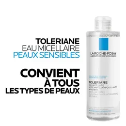 La Roche Posay Toleriane Physiologique Eau Micellaire Peaux Sensibles 400ml - Lot de 2