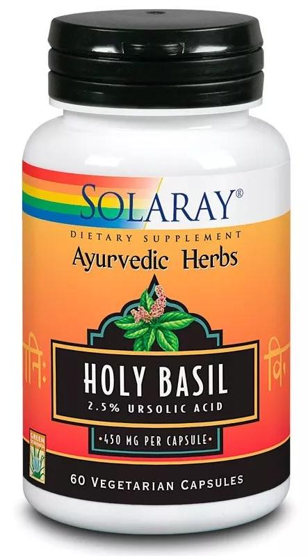 Solaray Holly Basil 450Mg 60 Cápsulas Vegetais