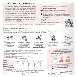 Popote Lait 1er Âge Bio 800g