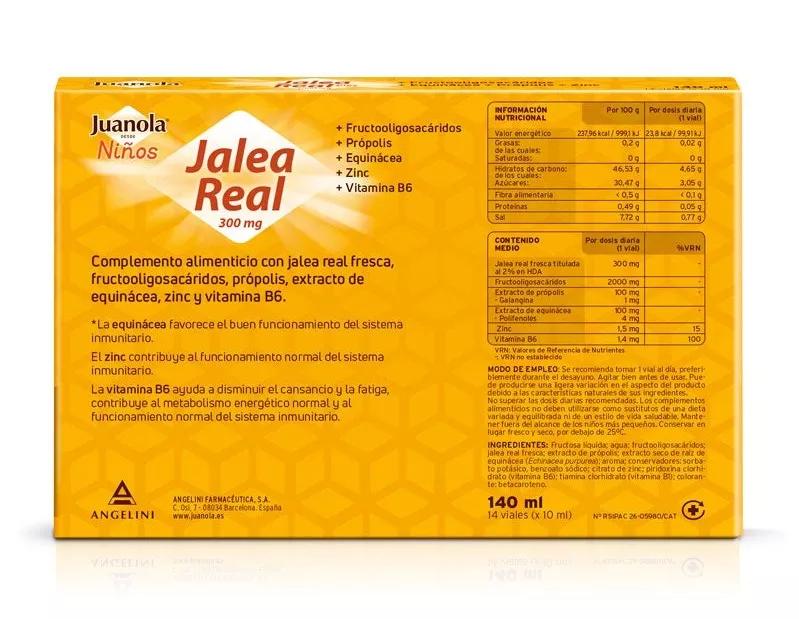 Juanola geleia Real 300 Mg Crianças Vitalidadee E defesas 14 Ampolas de 10ml