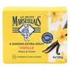 Le Petit Marseillais Savon Extra Doux Vanille Lot de 4 x 100g