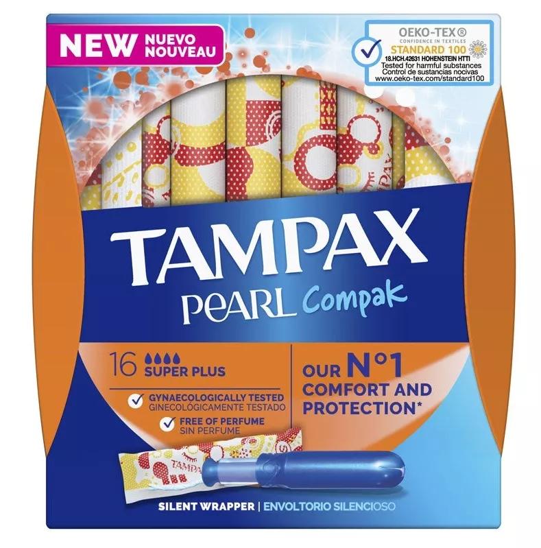 Tampax Tampones Pearl Compak Super Plus 16 uds