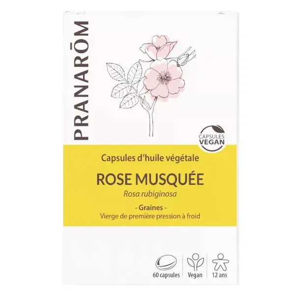 Pranarom Huile Végétale Rose Musquée 60 capsules