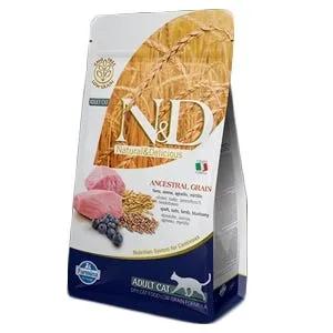 Farmina N&D Ancestral Grain Selection Agnello E Mirtillo Gatti Adulti Sacco 300G