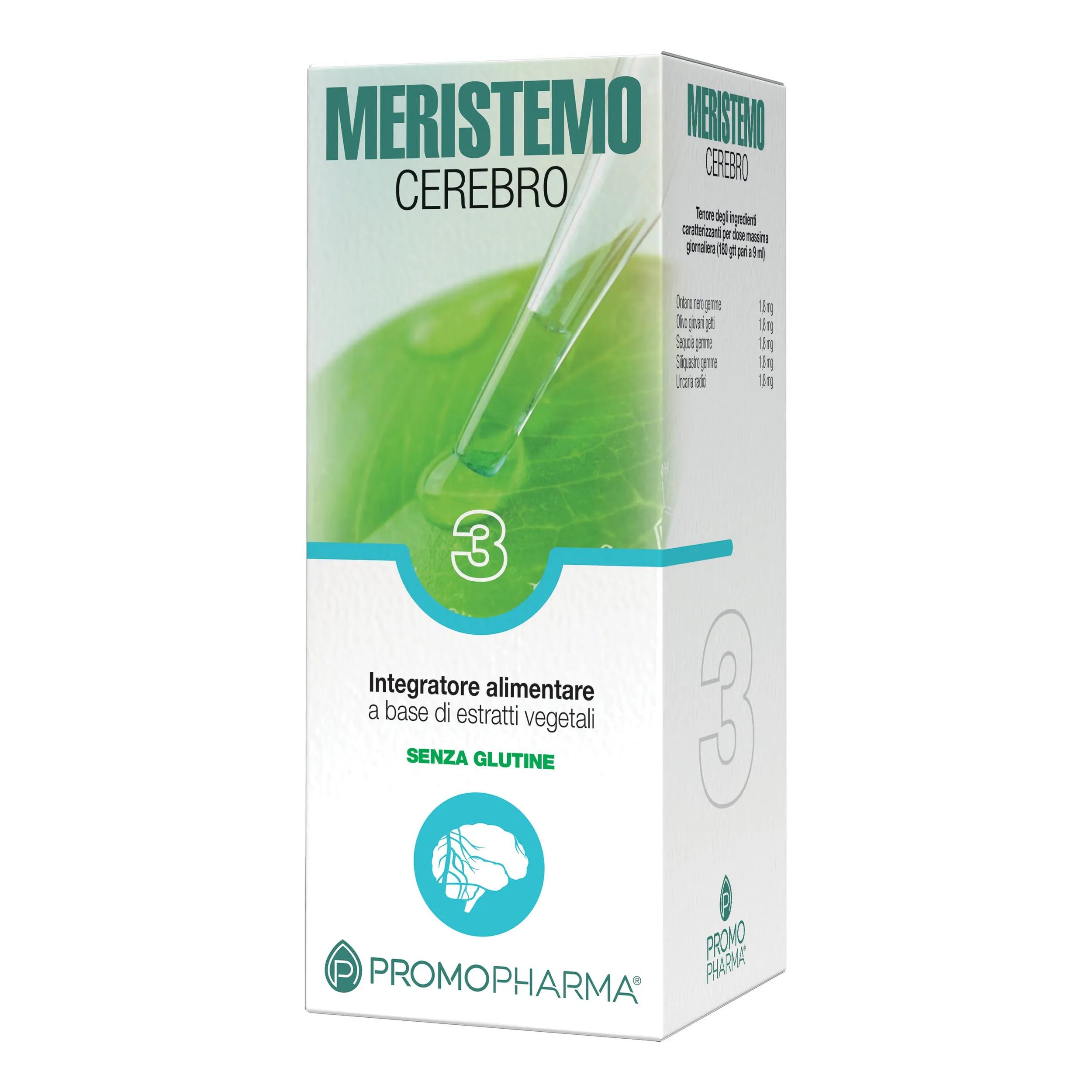 Meristemo 3 Cerebro Integratore Drenaggio Sistema Cerebrovascolare 100 ml