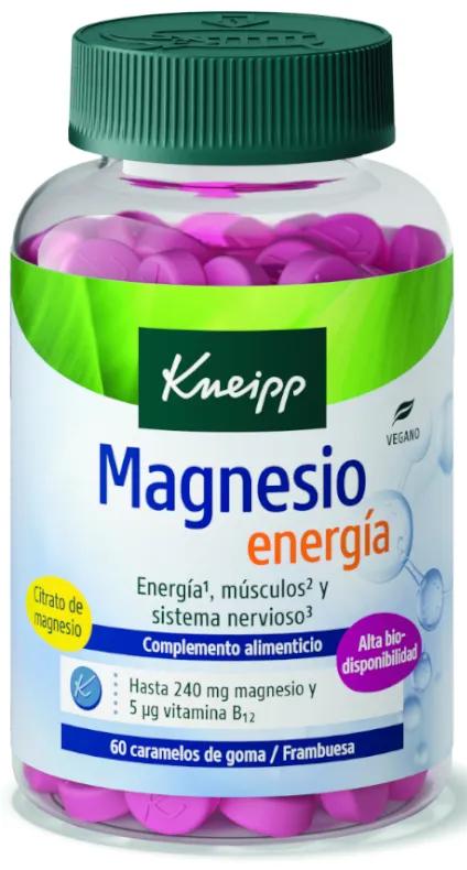 Kneipp Magnésium Energie, Muscles et Système Nerveux 60 Gummies Framboise