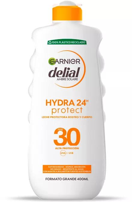 Garnier Delial Hydra 24H Protect Leche Protectora Rostro y Cuerpo SPF30 400 ml