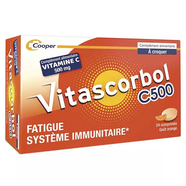 Vitascorbol Vitamine C 500mg à croquer 24 comprimés