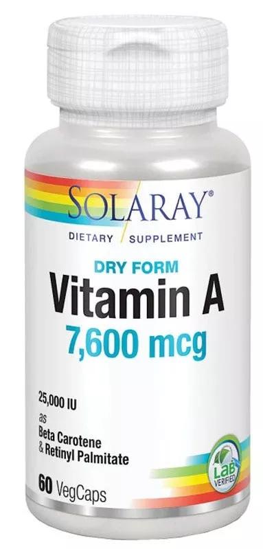 Solaray Vitamina A 25000 UI Solaray 60 Cápsulas