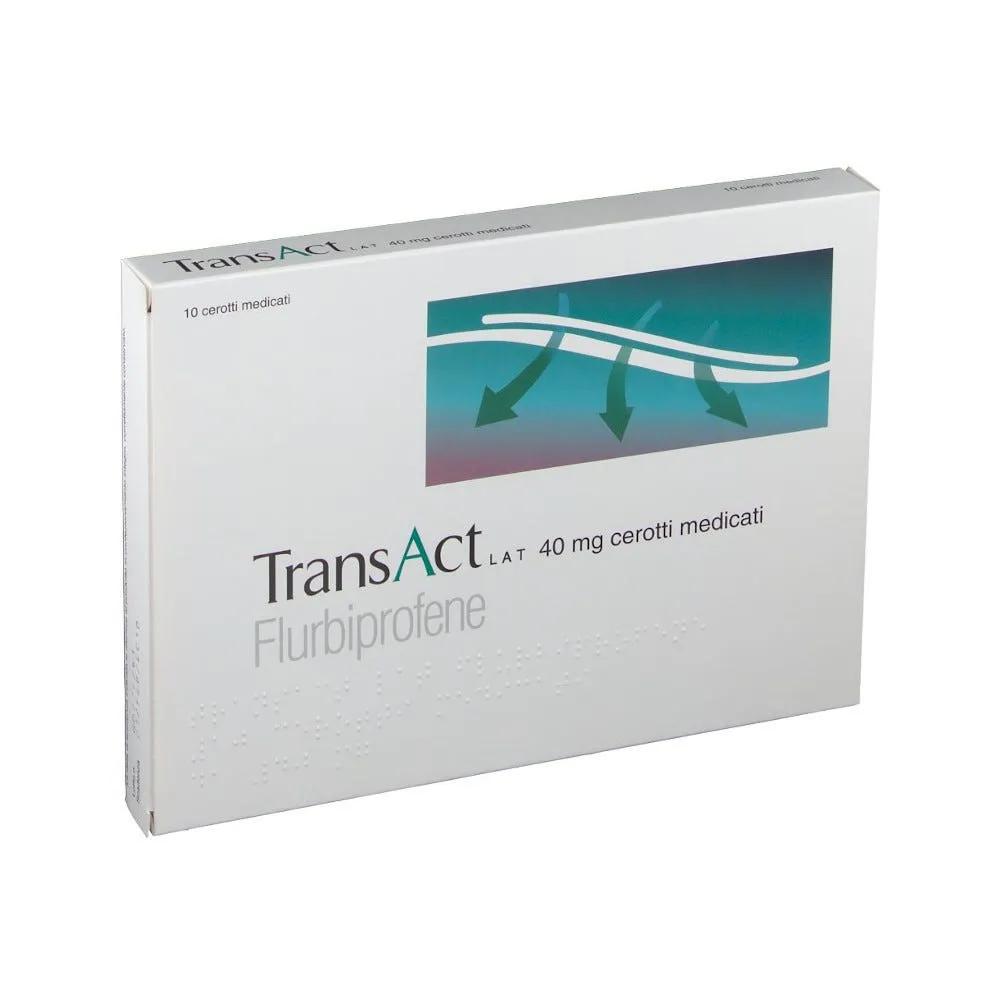 Transact Lat 40 mg Flurbiprofene Dolori Articolari 10 Cerotti Medicati