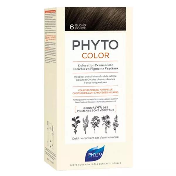 Phyto Color Coloración Permanente 6 Rubio Oscuro