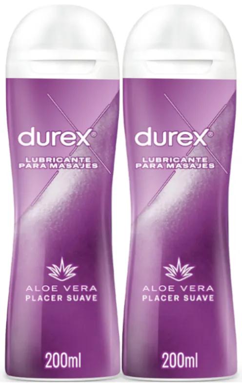 Durex Lubrifiant de Massage à l'Aloe Vera 2x200 ml