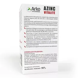 Arkopharma Azinc Adulte Vitalité Vitamines C & E Zinc 150 gélules