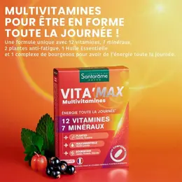 Santarome Bio Vita'max Multivitamines Energie et Vitalité 30 comprimés