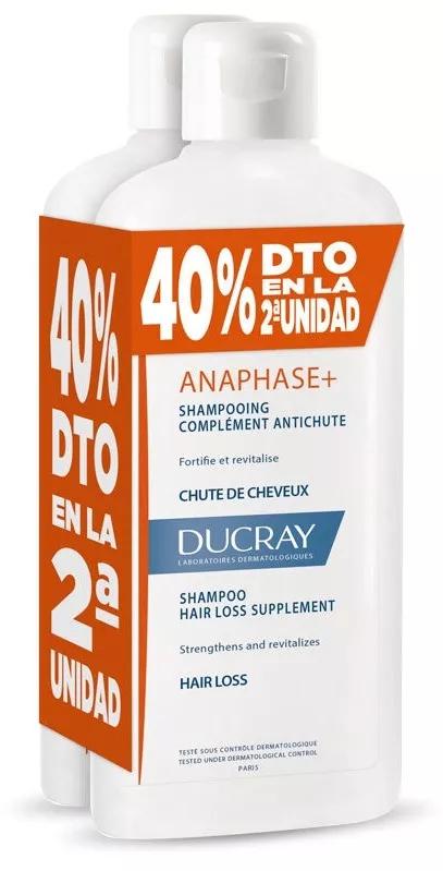 Pack Duplo Ducray Anaphase+ Shampoo gegen Haarausfall 400 ml