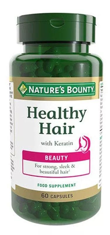 Nature's Bounty Healthy Hair con Queratina 60 Cápsulas