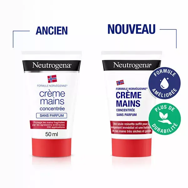 Neutrogena Crème Mains Concentrée Non Parfumée Lot de 2 x 50ml