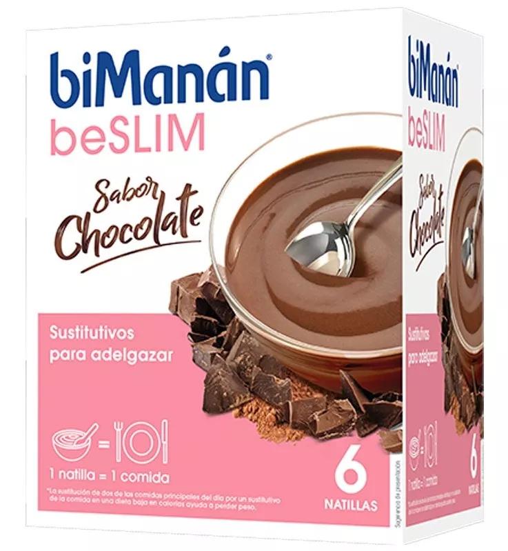Bimanán Be Slim Natillas Chocolate 6 Sobres