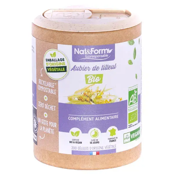 Nat & Form Eco-Friendly Organic Lime Tree Sapwood Capsules x 200