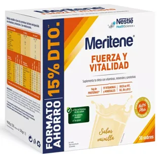Meritene Força e Vitalidade Baunilha 30x30gr Envelopes