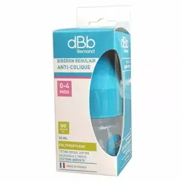 dBb Remond Biberon Regul'Air Anti-Colique 0-4mois Silicone Turquoise 50ml