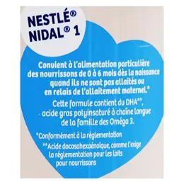 Nidal Lait en Poudre 1er Âge 0-6m 800g