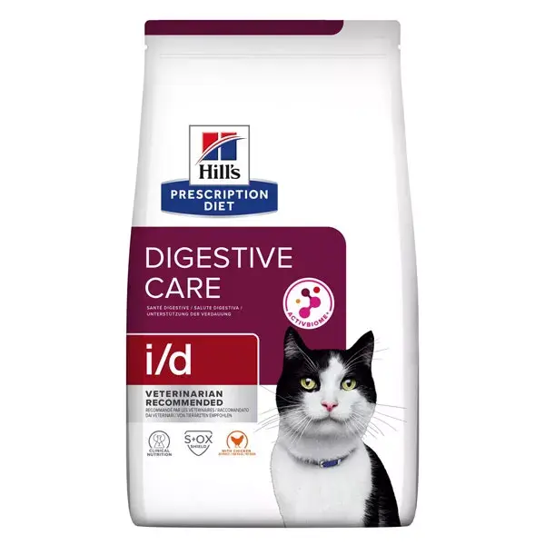 Hill's Prescription Diet Feline I/D Digestive Care Croquettes Poulet 1,5kg