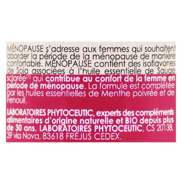 La menopausia de Phytoceutic Bio 80 tabletas