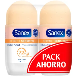 Sanex Dermo+ Sensitive Desodorante Roll-On 2x50 ml Formato Ahorro