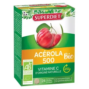 Superdiet Acerola 500 Biologico 24 compresse masticabili
