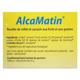 Jentschura AlcaMatin Bouillie de Millet et Sarrasin aux Fruits et aux Graines 1000g