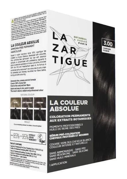 Lazartigue La Couleur Absolue Tintura Permanente Per Capelli 3.00 Castano Scuro 