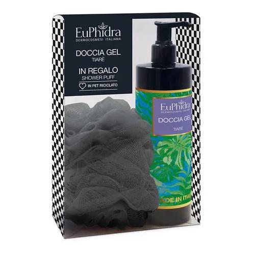 Euphidra Cofanetto Tiare Doccia Gel + Shower Puff in Omaggio