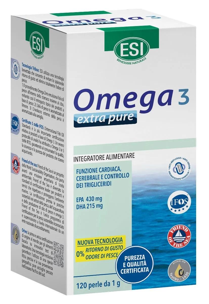 Esi Omega 3 Extra Pure Integratore Per Funzione Cardiaca 120 Perle